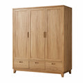 Armoire en chêne 3 portes avec tiroirs 200x150x60 cm