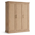 Armoire en bois avec portes en rotin 200x150x60 cm