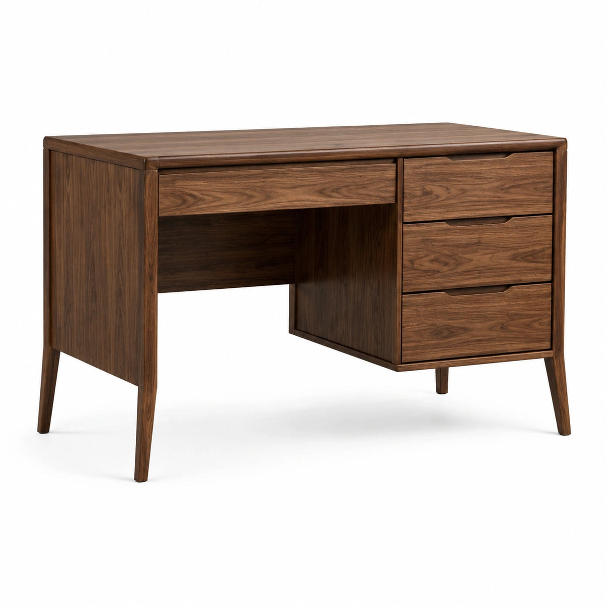 Bureau en bois de noyer avec 3 tiroirs 120x60x75 cm